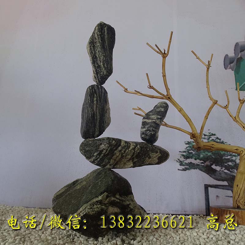 禅意新中式雪浪石太湖石片石叠石拟山水石景墙装饰摆件